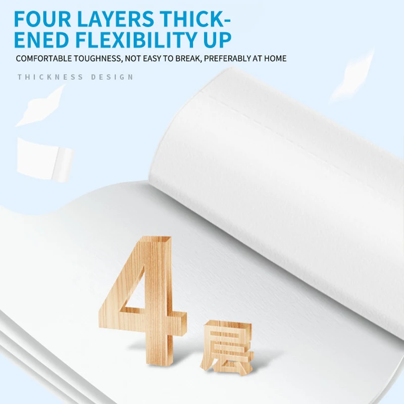 12 Rolls of Full Box of Roll Paper Five Layers of Thickened Core Roll Toilet Paper Toilet Paper