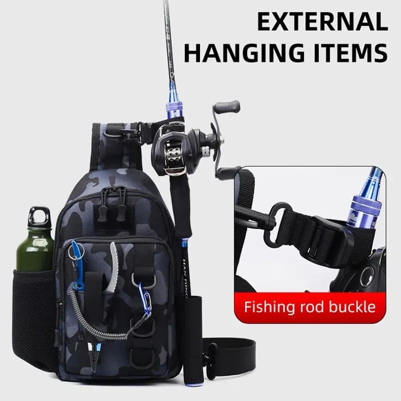 

Профессиональная рыболовная сумка из нейлона, водонепроницаемая, для приманок и снастей, износостойкая, уличная, через плечо, нагрудная сумка для A