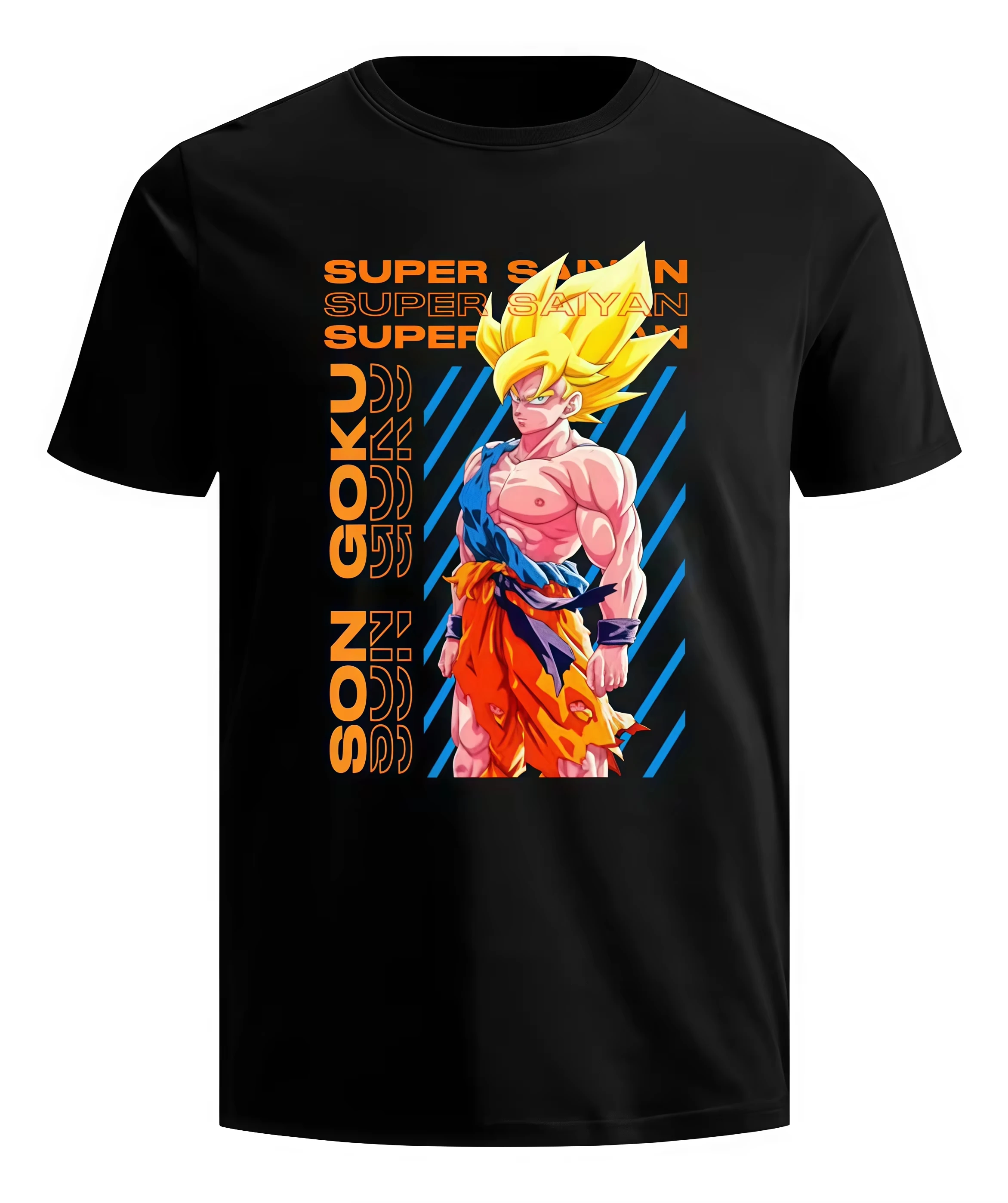 Dragon Ball Cotton T Shirt Ultra Super Saiyan Wind Type Goku Printed T-Shirt Inspiring Cartoon Casual Comfortable Family Clothes view 3