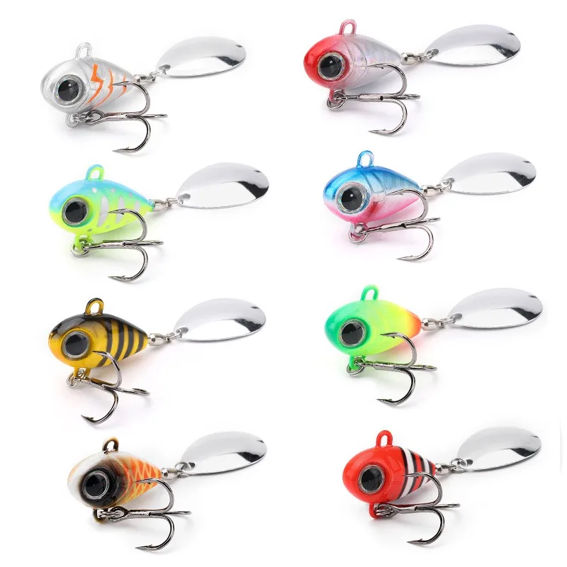 Wobble Rotierende Metall VIB Vibration Köder Spinner Löffel Jig Angeln Lockt 15g 20g Künstliche Harte Köder Pailletten pesca Köder