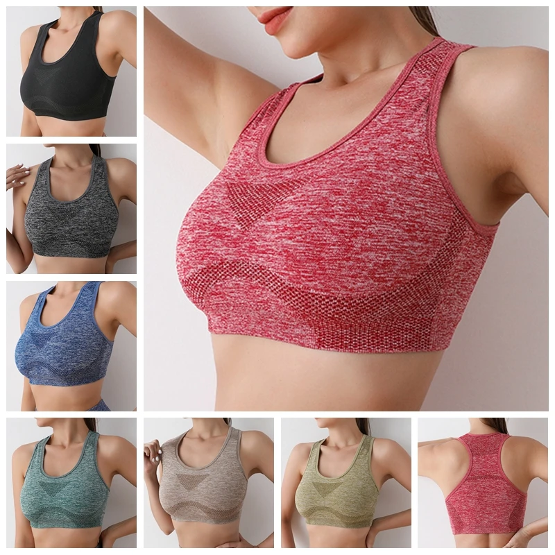 Women Sports Bra Top Push Up Fitness Yoga Bra Underwear Sport Tops For Women Breathable Running Vest Gym Wear