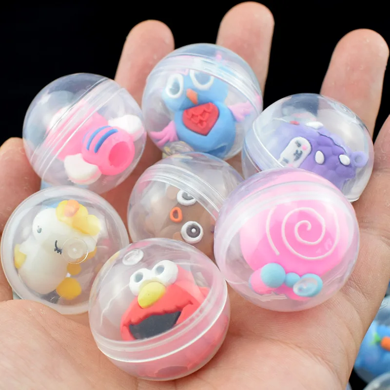 50Pcs Cartoon Style Round Ball Surprise Gift Children Baby Birthday Party Guests Present Souvenir Pinata Fillers Small Toys