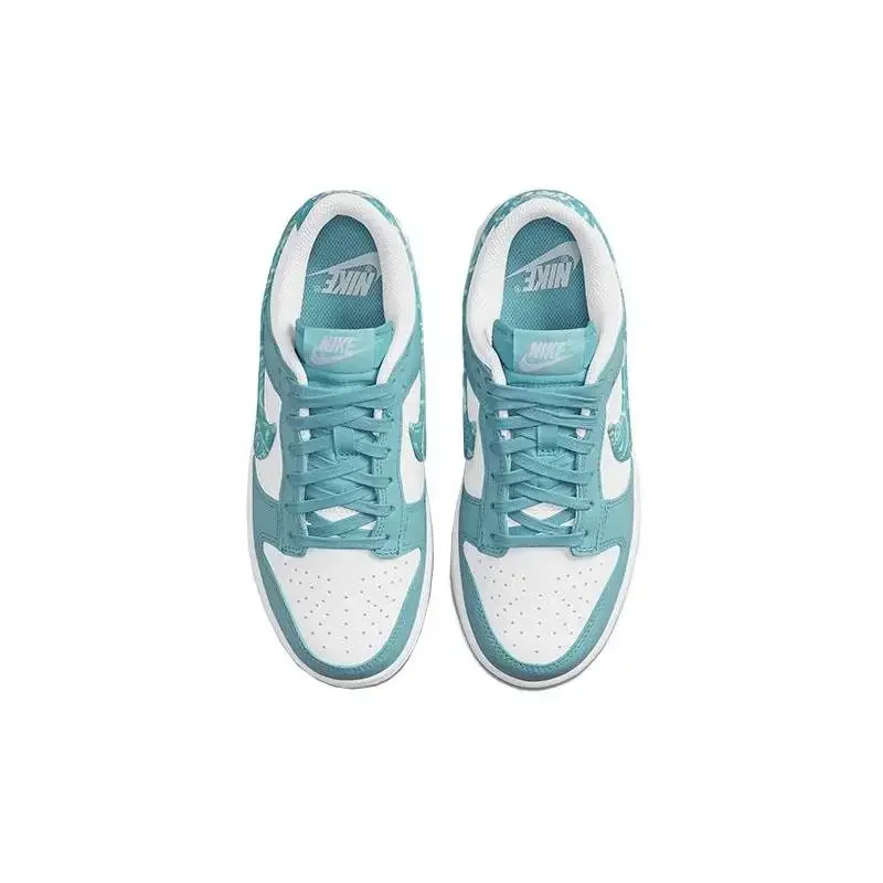 Nike Dunk Low 'Blue Paisley' DH4401-101, Classic Retro Skateboarding Durable Shoes Shock Absorption Sneakers For Men And Women