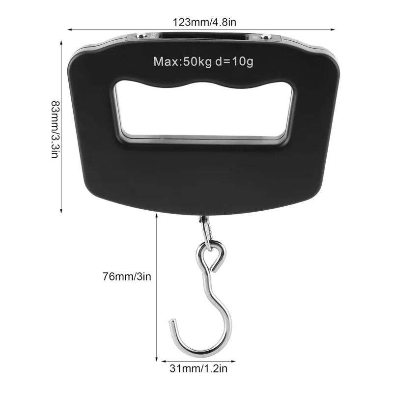 Digital LCD Display 110lb/50kg Electronic Luggage Hanging Suitcase Travel Weighs Baggage Bag Weight Balance Portable Scale Tool image 6