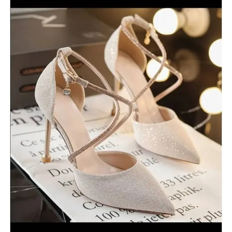 2024 New fashion summer women Sexy Stiletto High Heels pumps Ladies Pointed Toe Shallow Party Shoe for wedding women black shoes