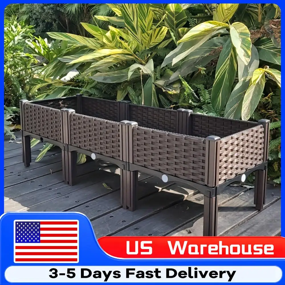 

Пластиковая приподнятая садовая кровать с ножкой, коробка для цветов со сливным отверстием, контейнер для посадки, приподнятая коробка для размножения, балконный горшок для овощей