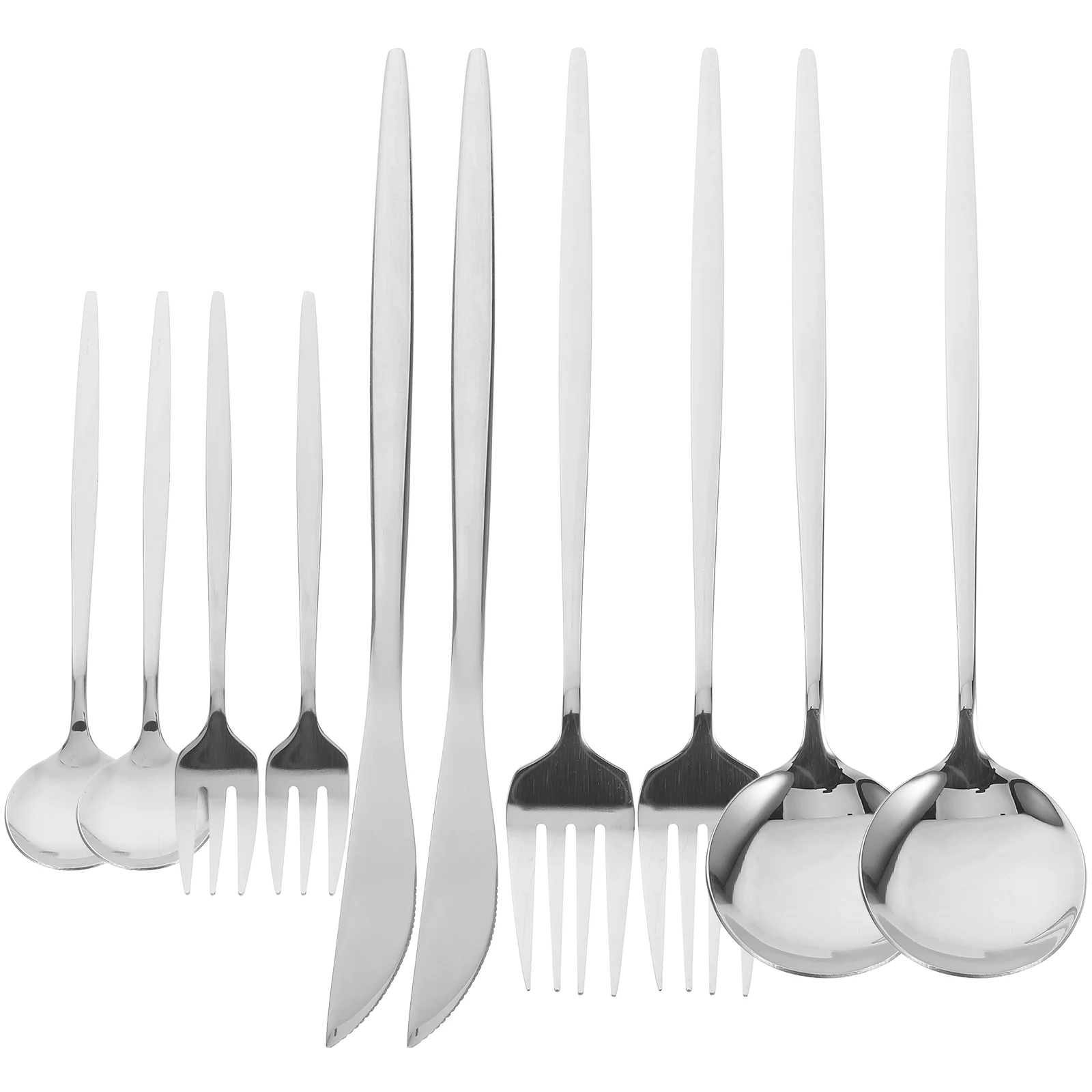 

Kitchen Utensils Fork and Spoon 30-piece Box Set Supplies Forks Kitchenware Steak White Stainless Steel Cutlery Travel
