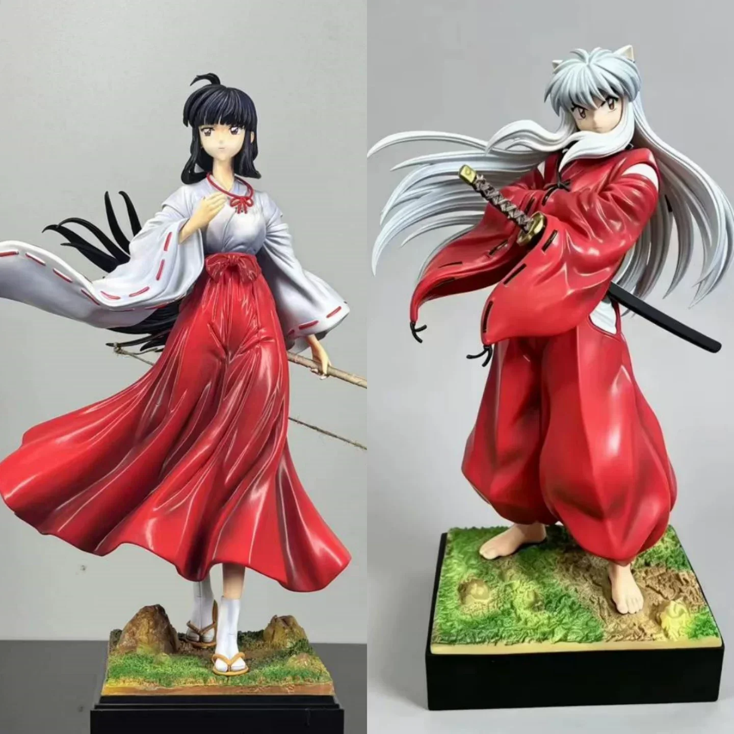 Inuyasha Kikyo Miko Priesterin Anime-Figur mit Bogen PVC Sammlerfigur Modell Spielzeug Geschenk Auto Desktop Ornamente Dekoration Geschenk
