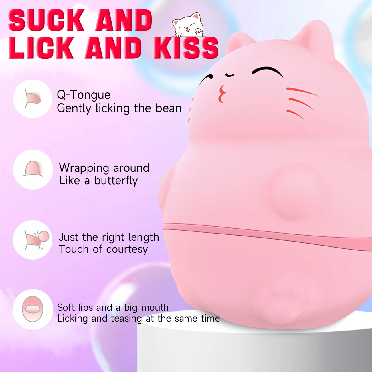 اللسان لعق الهزاز لطيف القط الصغير الحلمة تحفيز البظر النشوة الجنسية آلة الكبار الإناث معدات الاستمتاع واللعب الجنسي للنساء #5