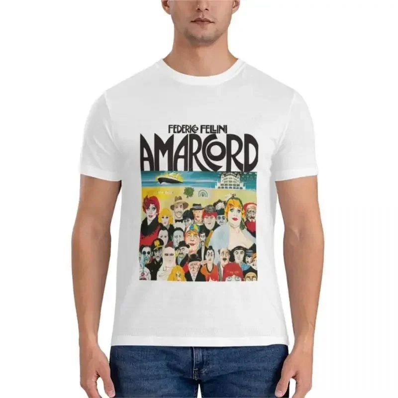 Men Cotton Tshirt Amarcord By Federico Fellini Essential T-Shirt Men Graphic T Shirts T-Shirts Man Man Black T-Shirt-image