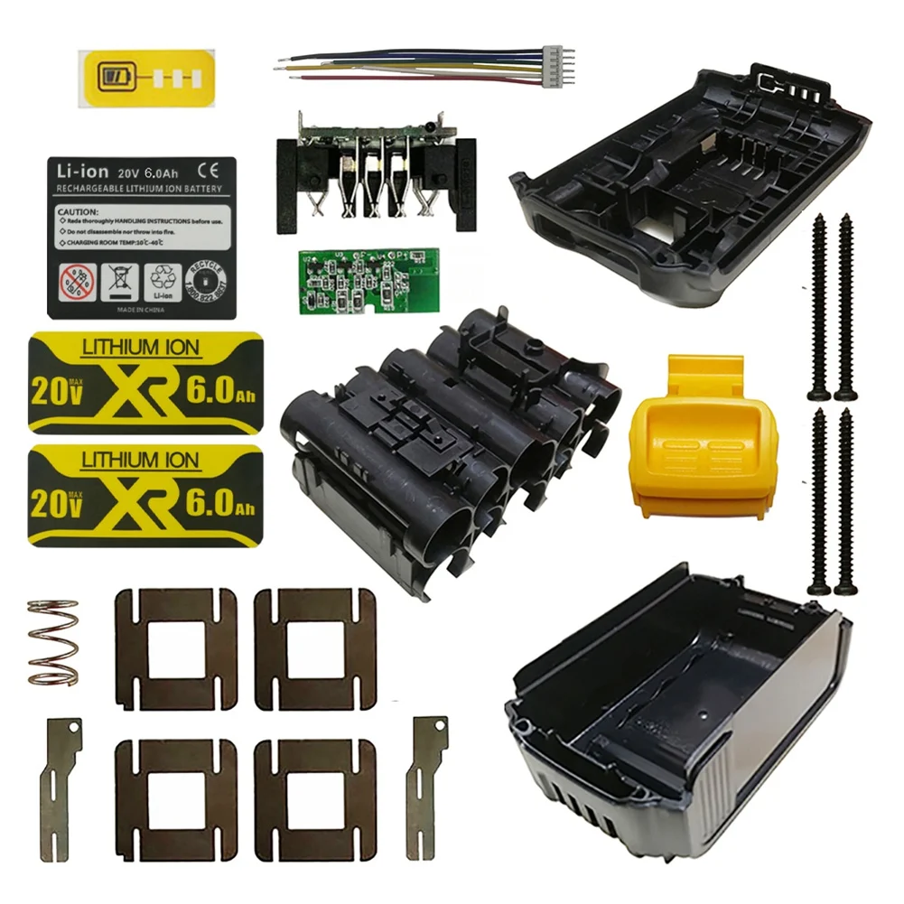 

DCB200 литий-ионный аккумулятор, пластиковая коробка, чехол PCB, защитная печатная плата для зарядки Dewalt 18V 20V 6.0Ah, корпус инструмента