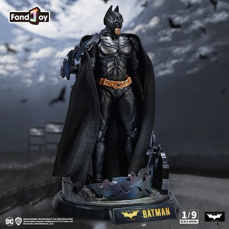 

Fondjoy Genuine 1:9 Dc Doll Series 7.6-inch Deluxe Edition Dark Knight Batman Hand-made Scene Desktop Ornaments Toys And Gifts