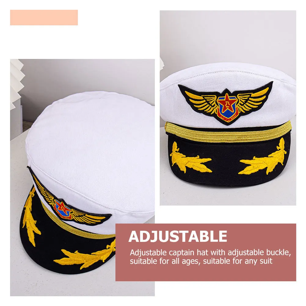 

Adjustable Captain Sailor Hat Costume Party Cosplay Boat Pirate Hat Halloween Christmas Fancy Dress Face Shape Boating