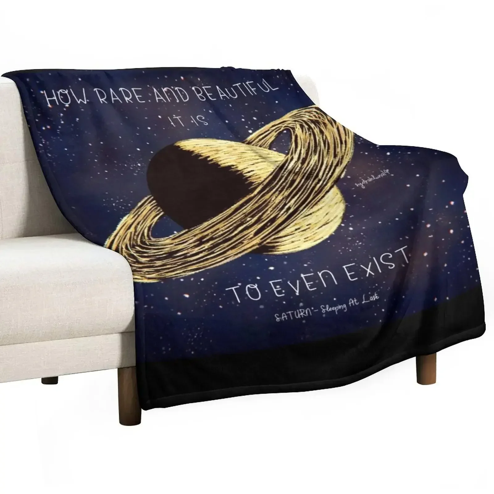 

Saturn - Sleeping At Last Throw Blanket Decorative Throw Custom Furrys Blankets