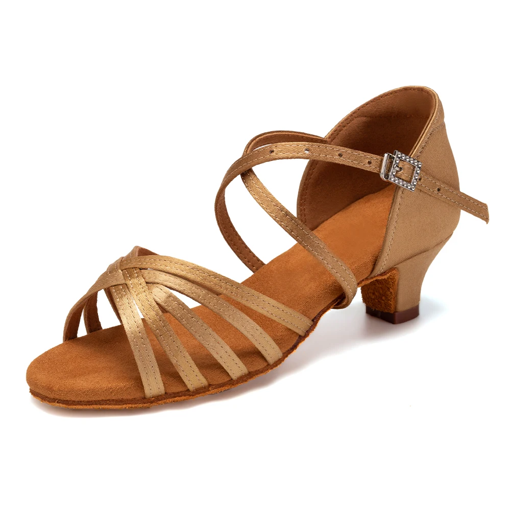 Latin dansschoenen voor meisjes dames dames ballroom moderne tango salsa dansvoorstelling schoenen medium hakken trainingsschoenen
