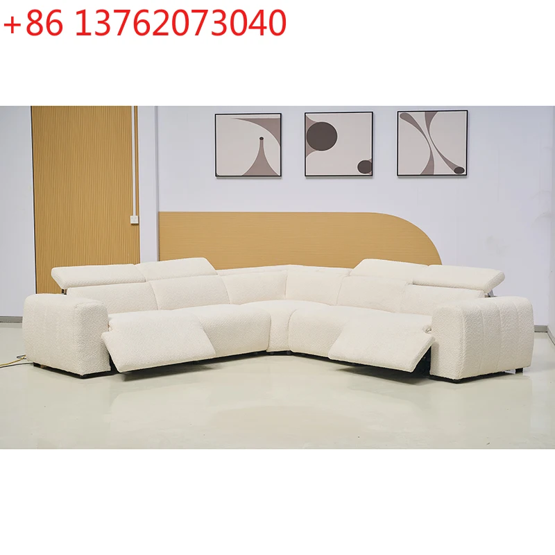 

Большой угловой диван Тедди бархатные L-образные электрические диваны с откидной спинкой