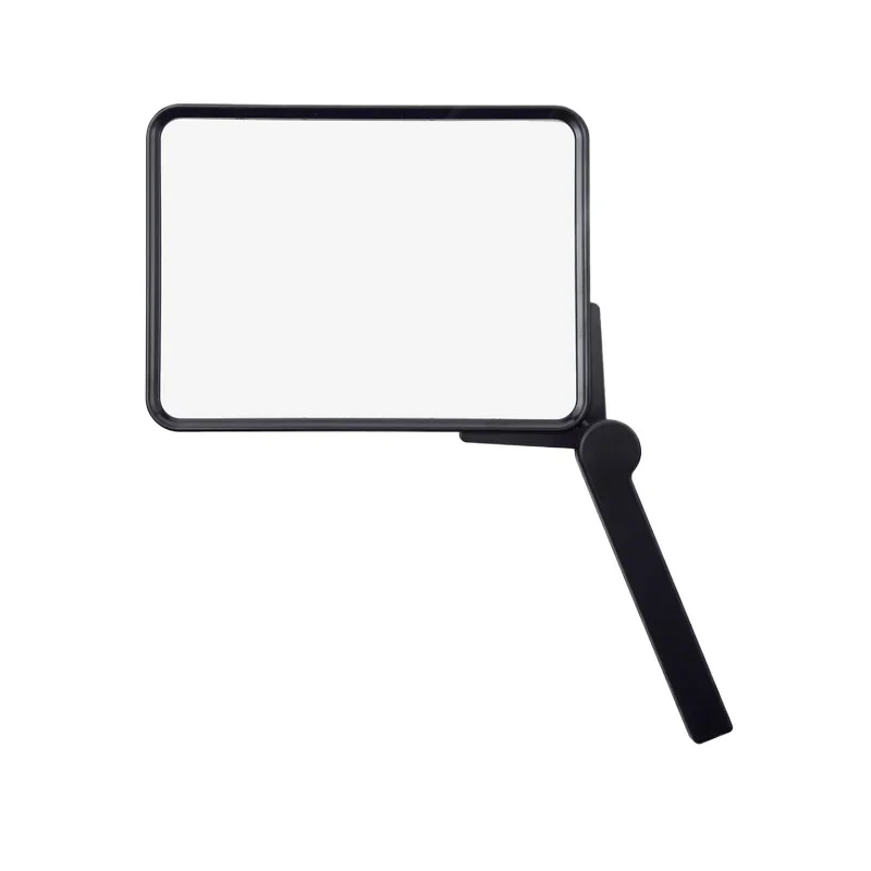 Ultra-thin large size hand-held magnifying glass with bracket for the elderly to read and read high definition