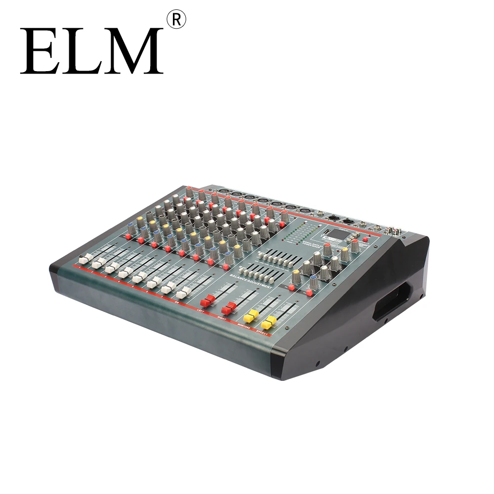 8 Channel Professional Sound Audio Power Mixer Usb Interface Controller Mixer Equalizer Power Amplifier