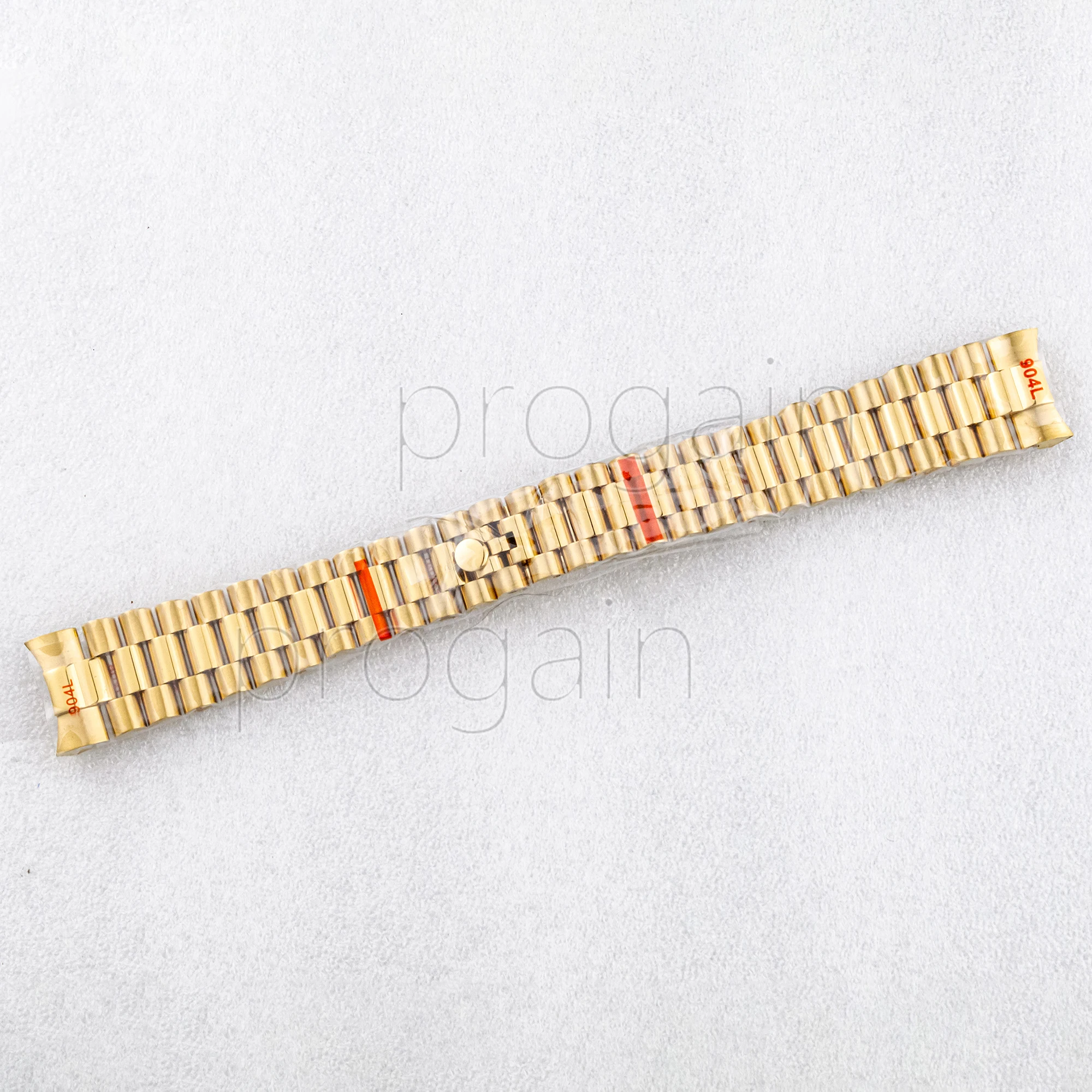 NH35 20mm Width Watchband 904L Solid Stainless Steel Watch Band Bracelet President Strap Replacement Wristband Replacements