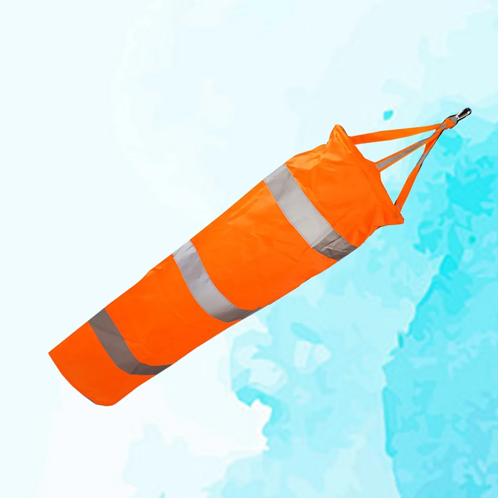 

0.8m Wind Cone Windsock with Reflective Fluorescence Bright Color Elegant Design Lightweight Uv Rain Resistant for Environmental