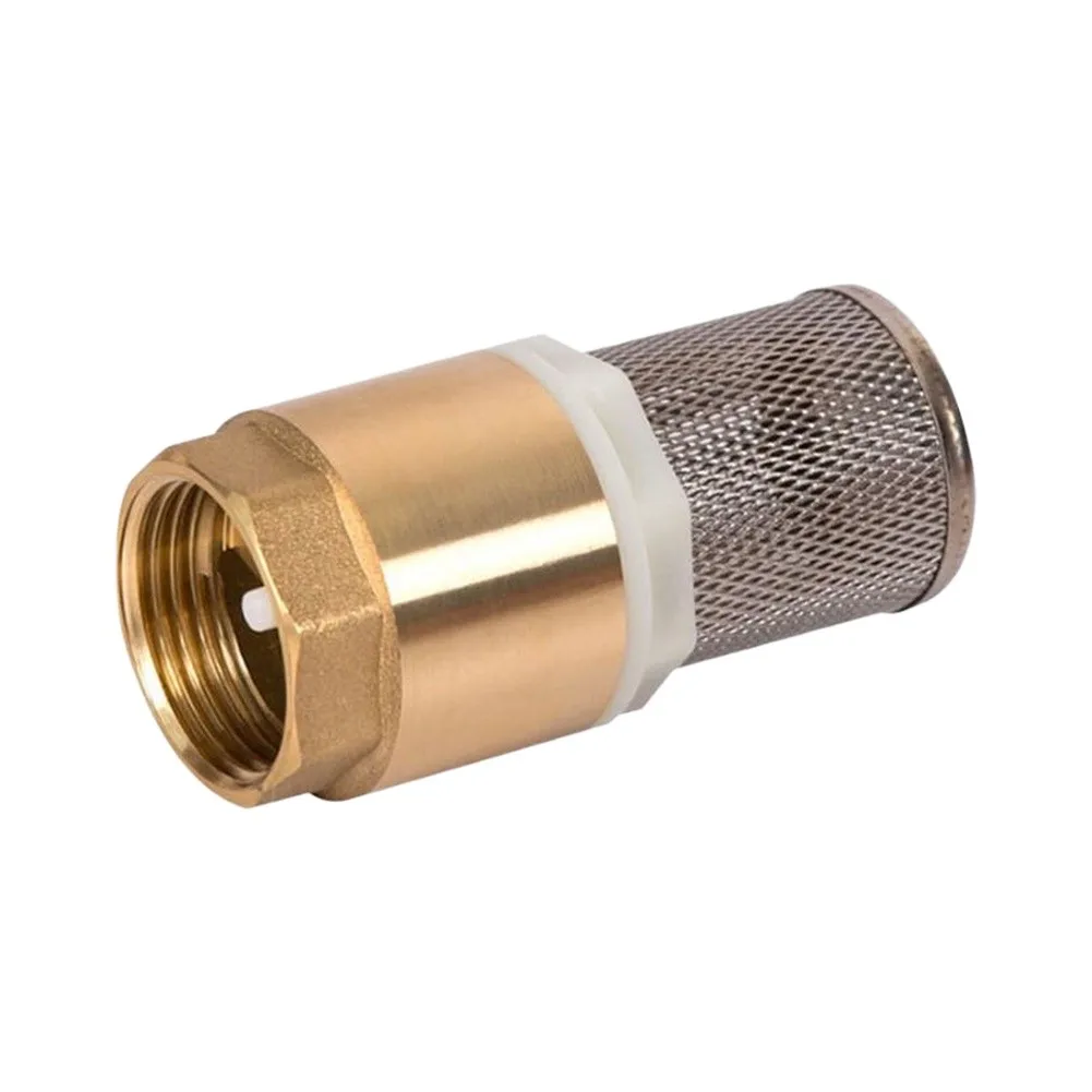 Brass Bottom Valve with Positive Seal Check Valve and High Efficiency Stainless Steel Filter Basket 1/2inch 3/4inch 1inch