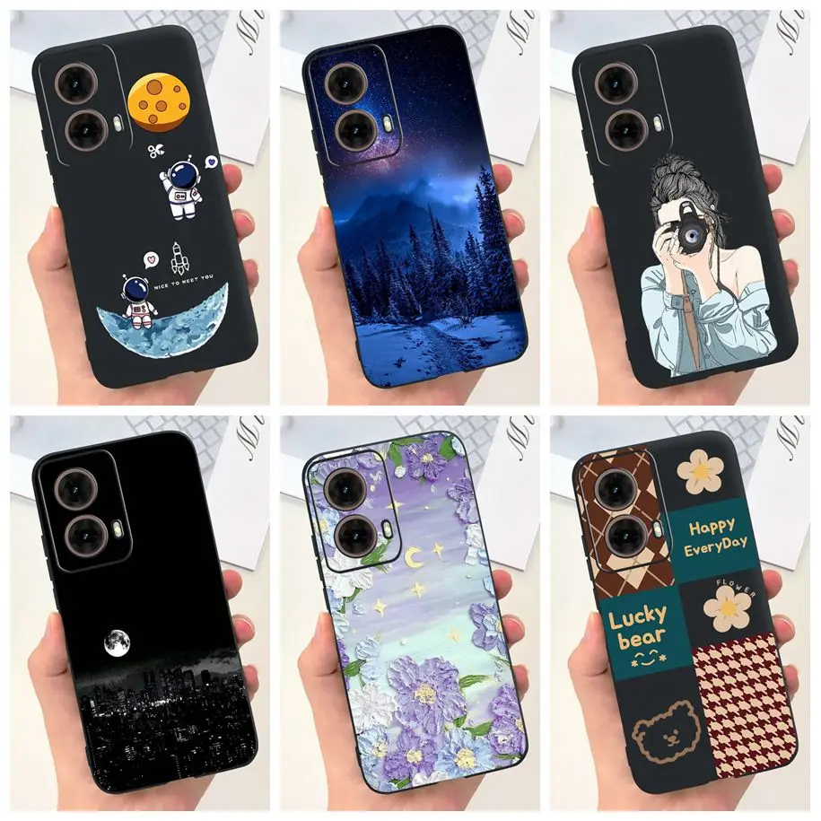 For Motorola Moto G85 5G Case Cute Astronaut Girls Soft Silicone TPU Phone Cover For Moto G85 2024 Funda G 85 MotoG85 Matte Case