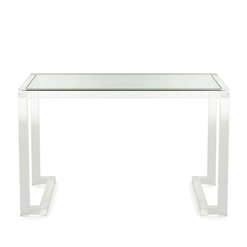

Study desk Modern simple transparent desk Living room creative floating dining table Bedroom crystal makeup table