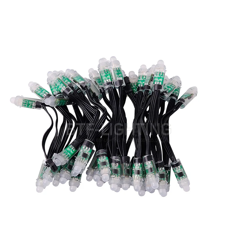 Imagem -06 - Módulos Led Pixel Impermeáveis Digital Rgb Wire dc 12v Ws2811 2811 ic Preto Verde Branco Cristal Rgb Ip68 100 Pcs