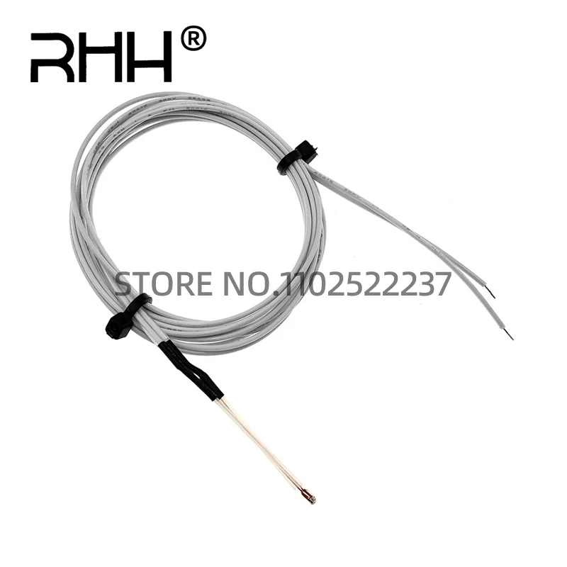 NTC Single-ended Glass Sealed Thermistor Temperature Sensor 100K 1% 3950 Resistant To 200 Degrees Length 1M For 3D Printer