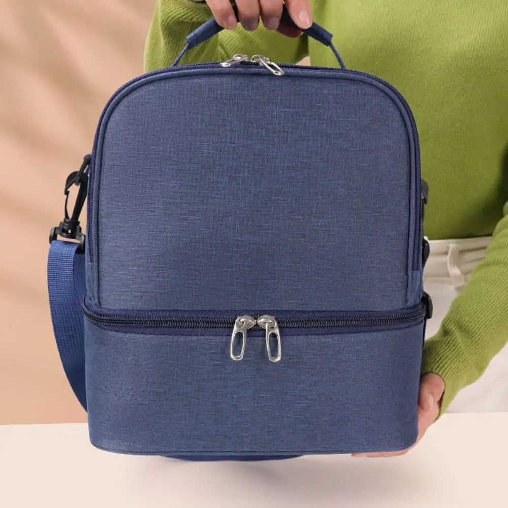 

Ox Cloth Insulated Lunch Bag Solid Color Large Capacity Food Warm Thermal Bag Insulation Package Cooler Lunch Box Bag Mommy Bag