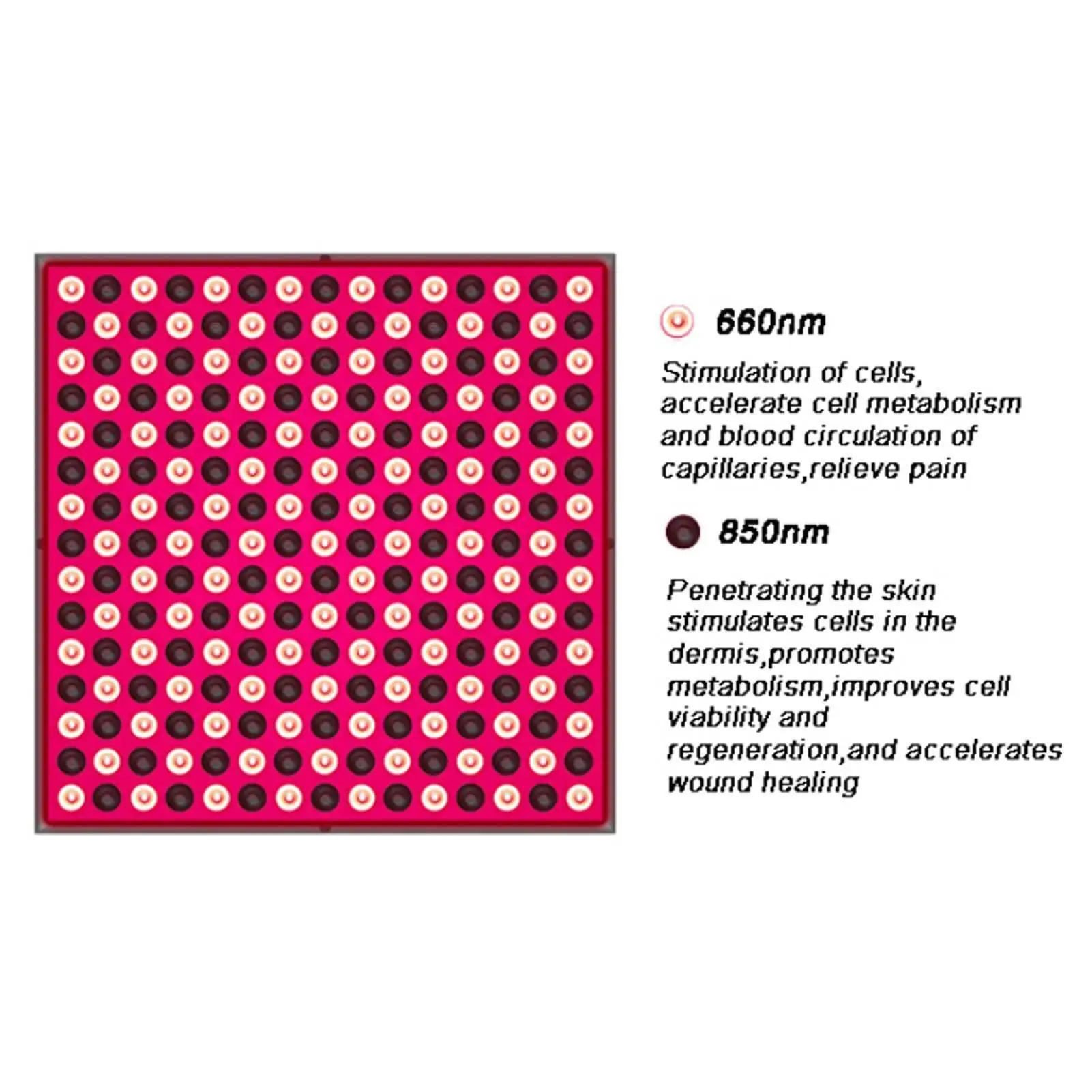 لوحة العلاج بالضوء LED الحمراء لجهاز تخفيف آلام الجسم بالكامل ABS العلاج بالضوء الأحمر لصحة البشرة والتعافي #2