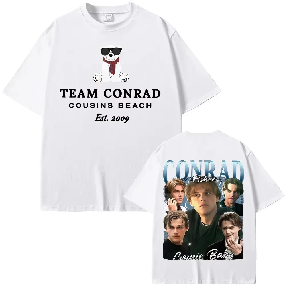 مؤسسة الشاطئ Team Conrad Junior Mint Bear Cousins. 2009 جرافيك تي شيرت الصيف تحولت جميلة 3 فيلم امرأة رجل القطن قميص #3