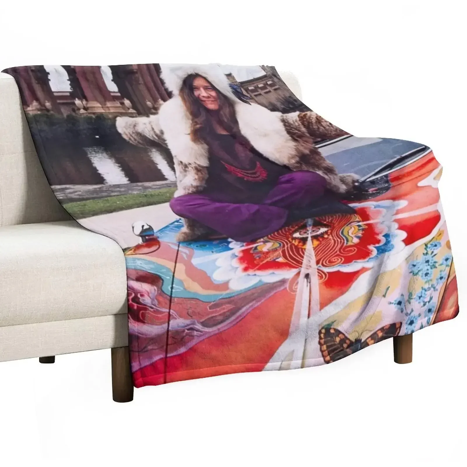 Janis Joplin Throw Blanket christmas gifts Shaggy cosplay anime valentine gift ideas Blankets