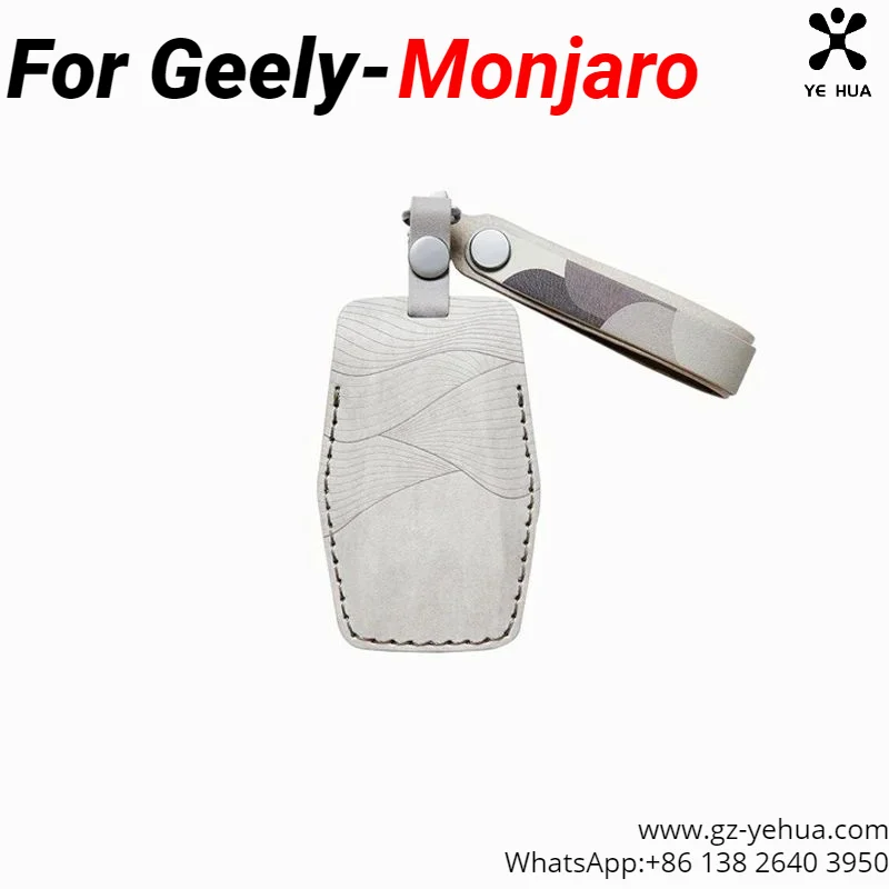 For GEELY Monjaro Manjaro Xingyue L KX11 2022 2023 Car Key Case Simple Style Hand Sewn Fashion Car Accessories