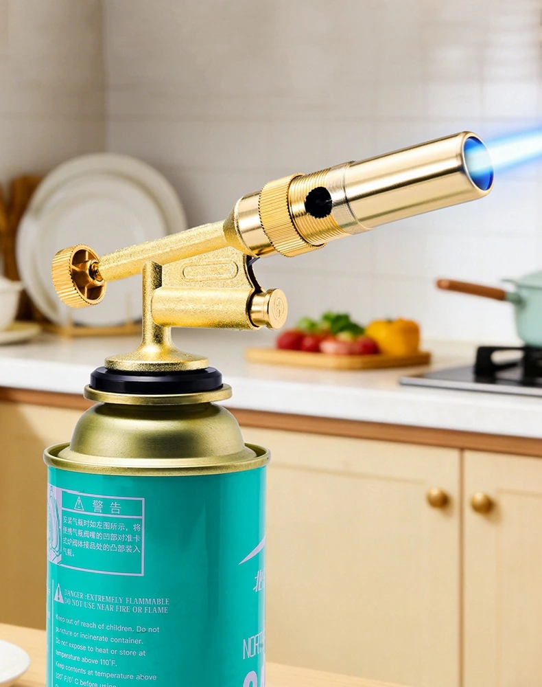 Welding Gas Burner Flame Gun Flame Gas Torch Blowtorch Cooking Outdoor Soldering Butane AutoIgnition Gas-Burner Lighter Heating