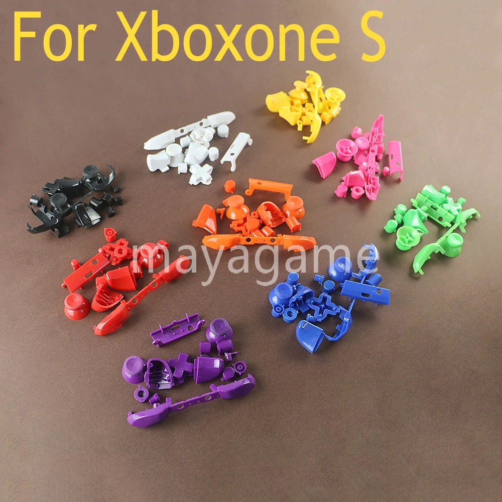 30 ensembles solide RB LB pare-chocs RT LT boutons de déclenchement Mod Kit complet boutons pour Xbox One S mince contrôleur analogique bâton Dpad