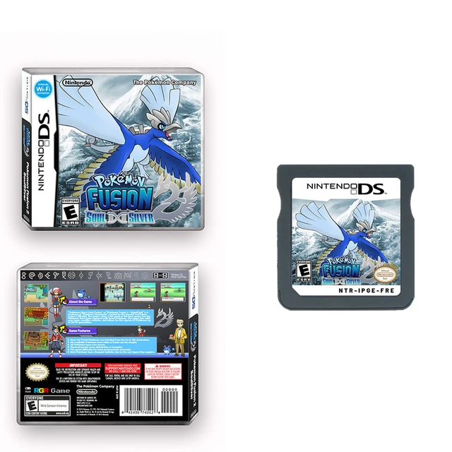 Pokemon Fusion 2- Heart Gold/soul Silver Nds Game Card Pocket 