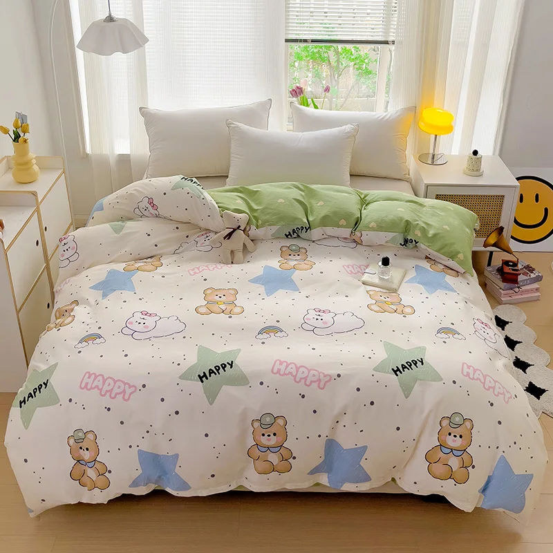 

100% Cotton Duvet cover Printed Duvet Cover cartoon Pattern Duvet cover Double Comfortable Single Duvet cover