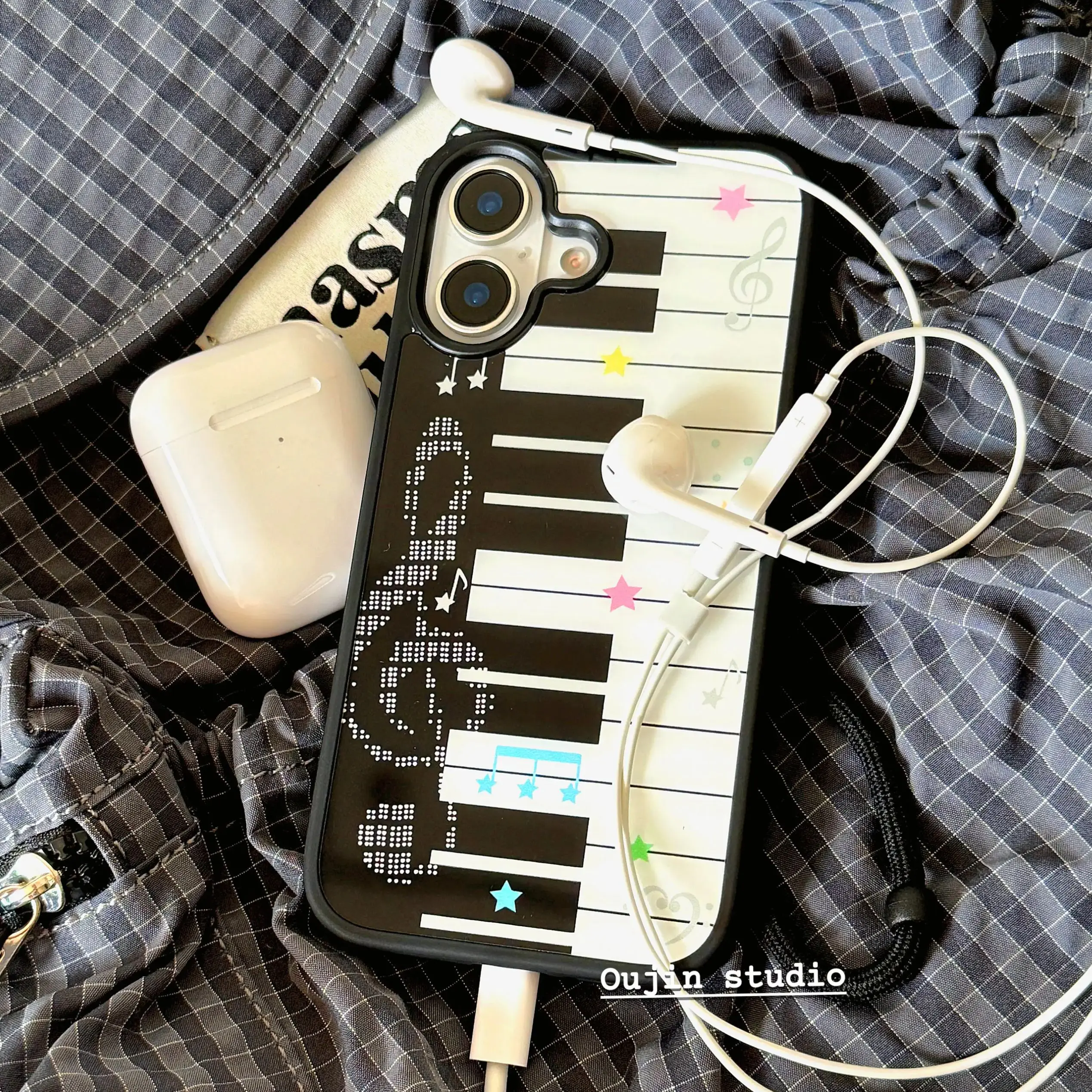 Korean Ins Niche Design Cute Piano Art Keyboard Star Phone C
