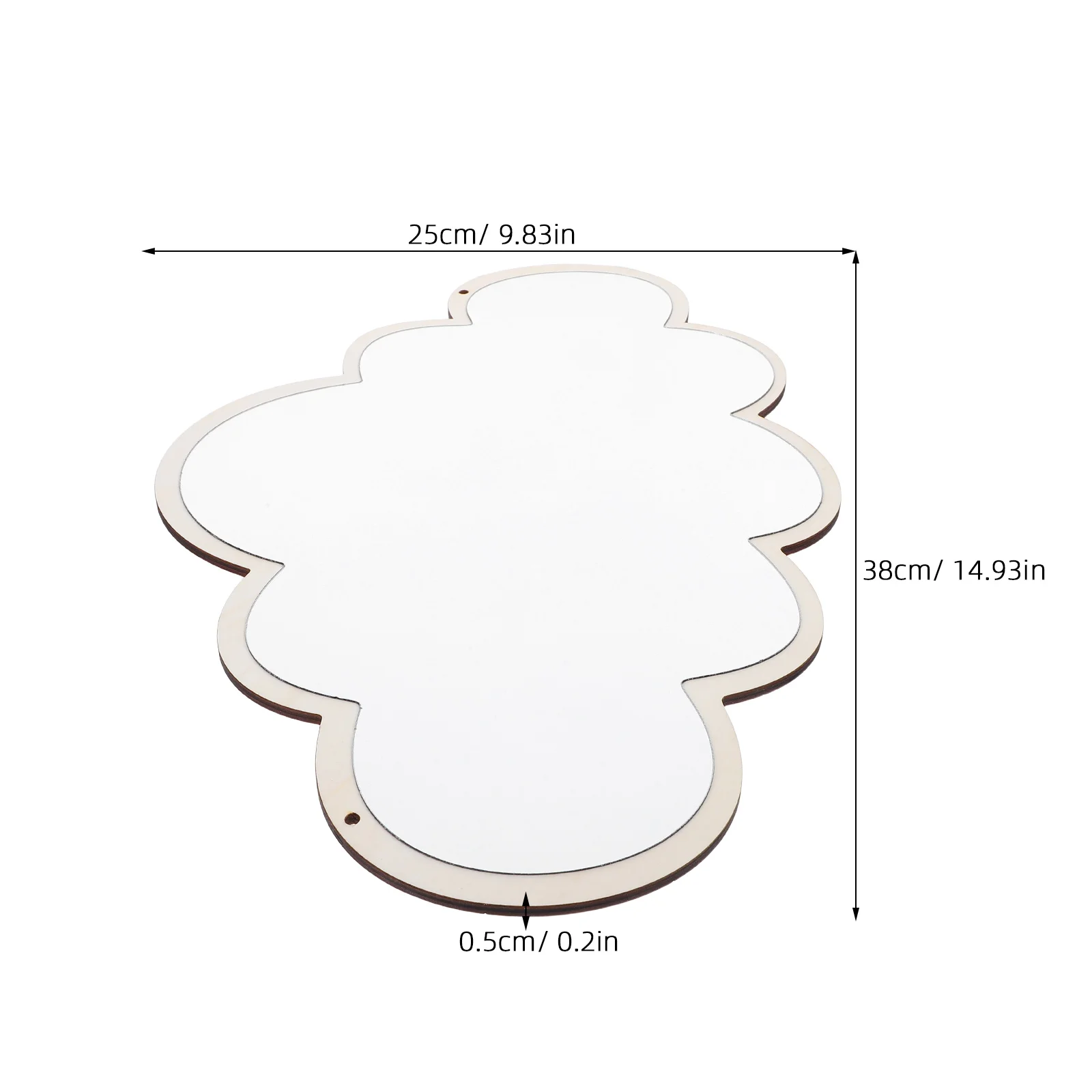 안전 거울 북유럽 스타일 분리형 베이스 다각도 회전 고화질 나무 거울 탁상 장식