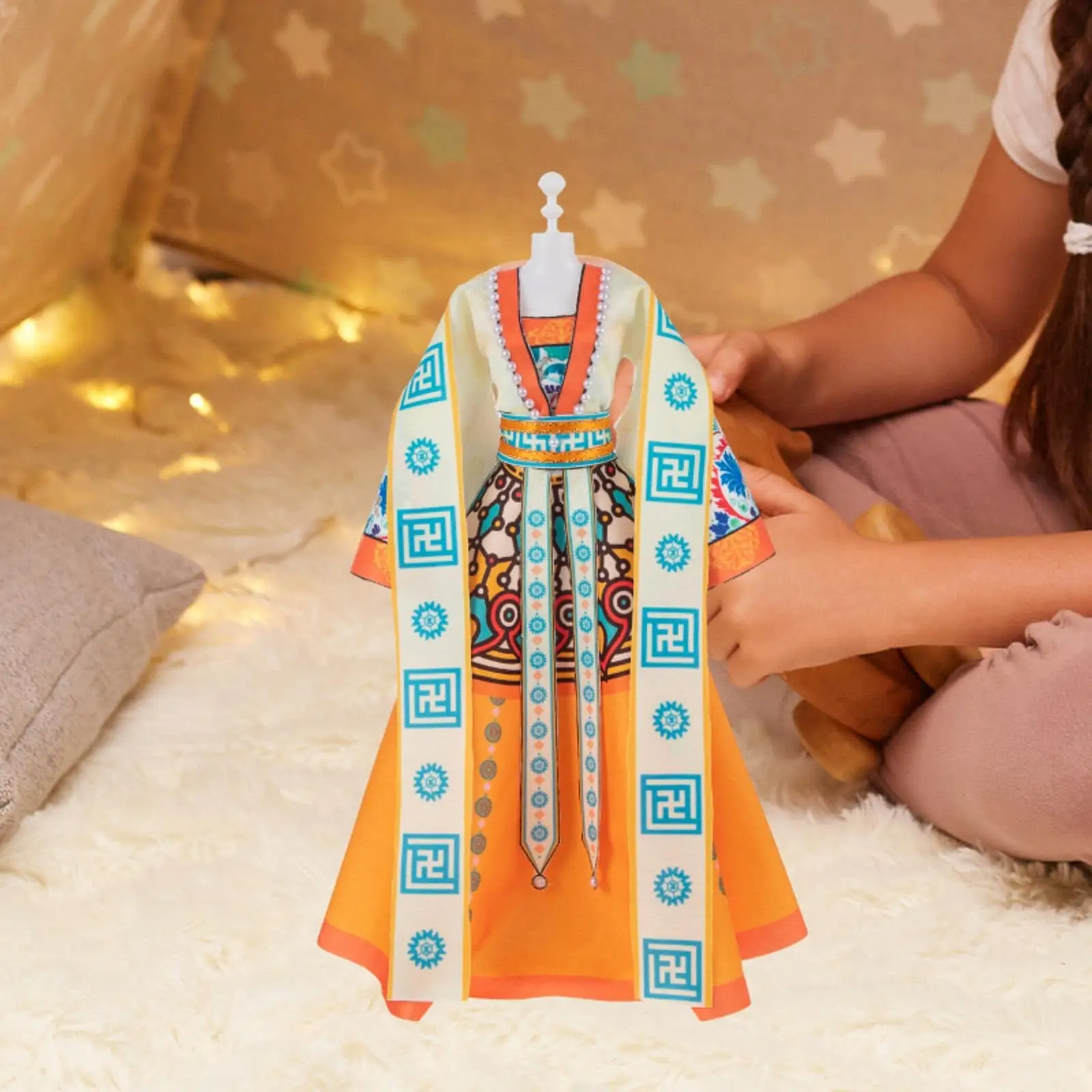 Chinese Traditional Ancient Doll Hanfu Clothes Beauty Princess Outfits Costume Toy for Collectible Cosplay Children Pretend Play