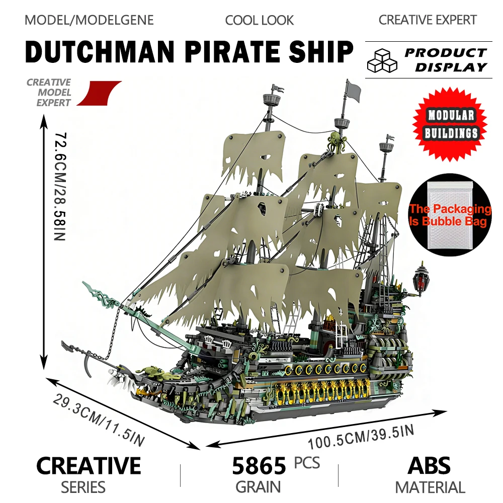 

Классическая модель корабля, летающий пиратский корабль, строительные блоки, модульные коллекционные наборы для сборки, кирпичики, игрушки, рождественский подарок для детей, 5865 шт.