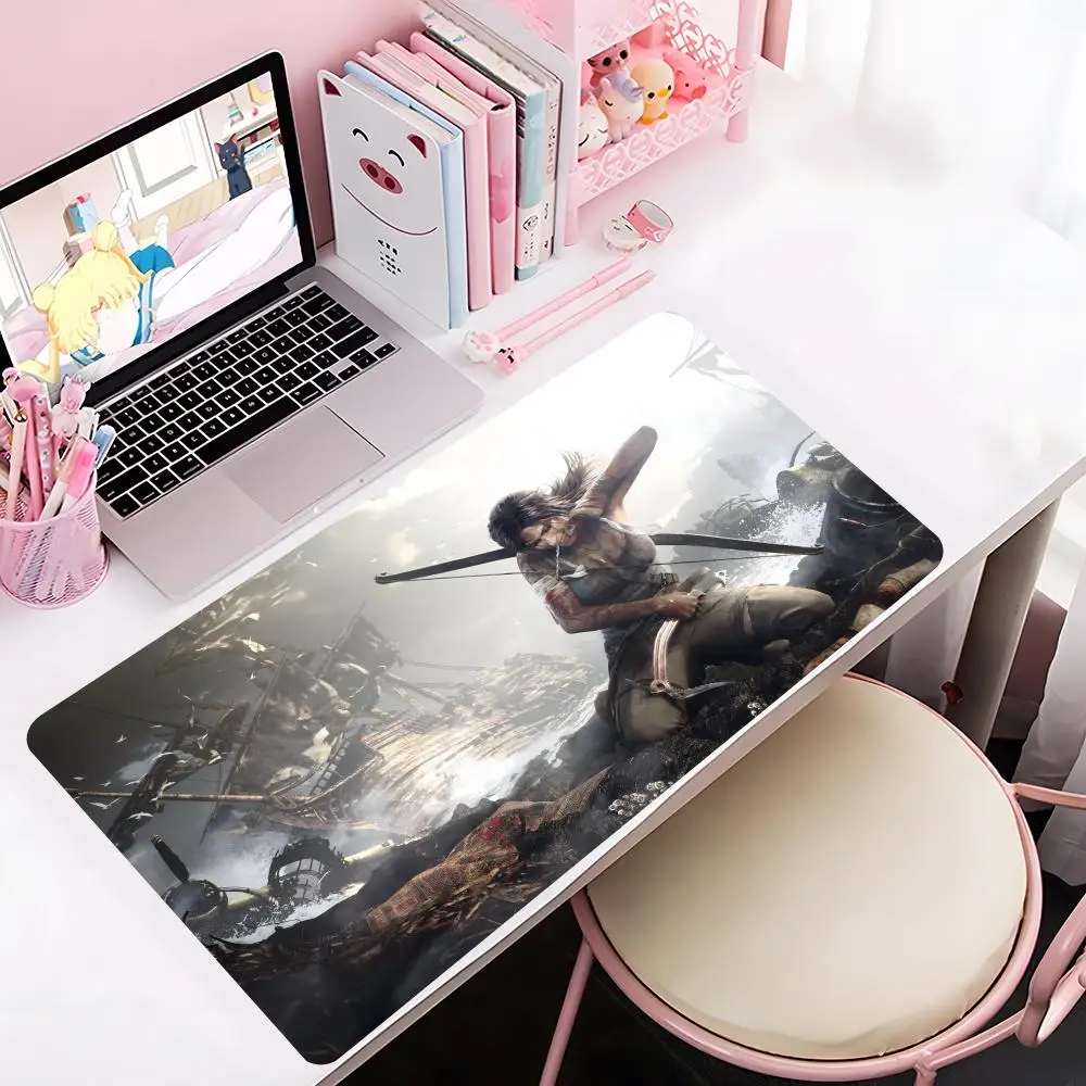 

Tomb Raider Mouse Pad Mousepad Large Gaming LockEdge Thickened Computer Keyboard Table Desk Mat