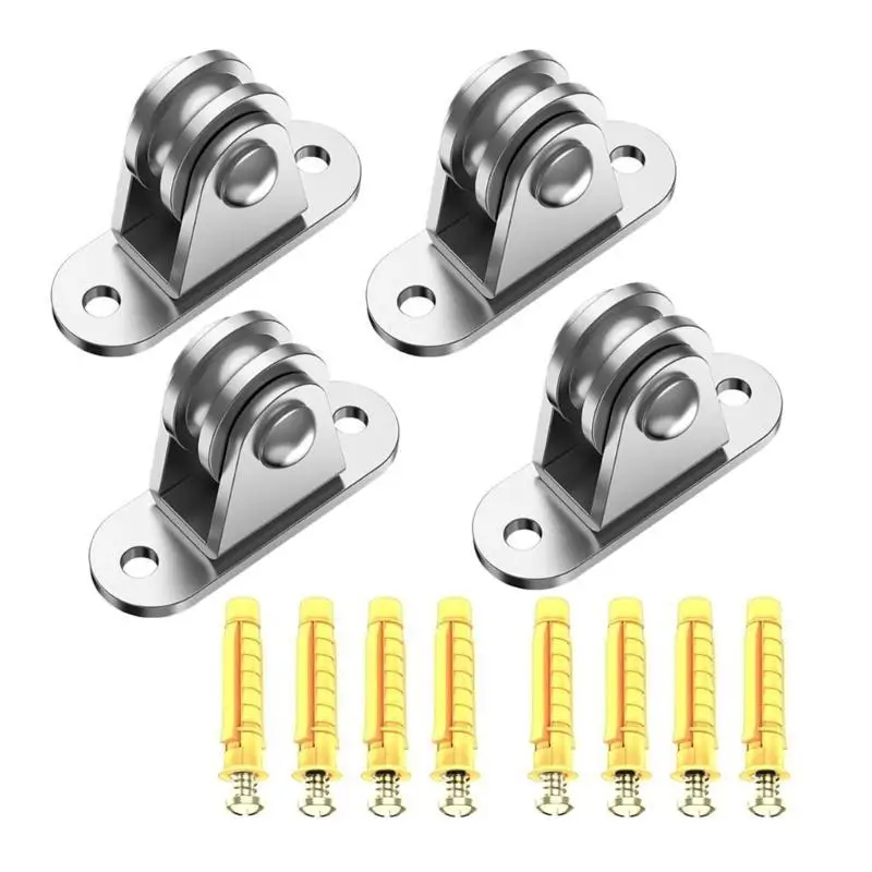 652F Metal Pulleys Block Pulley Roller Smooth Wheel with Bearings Deck Pulley Block