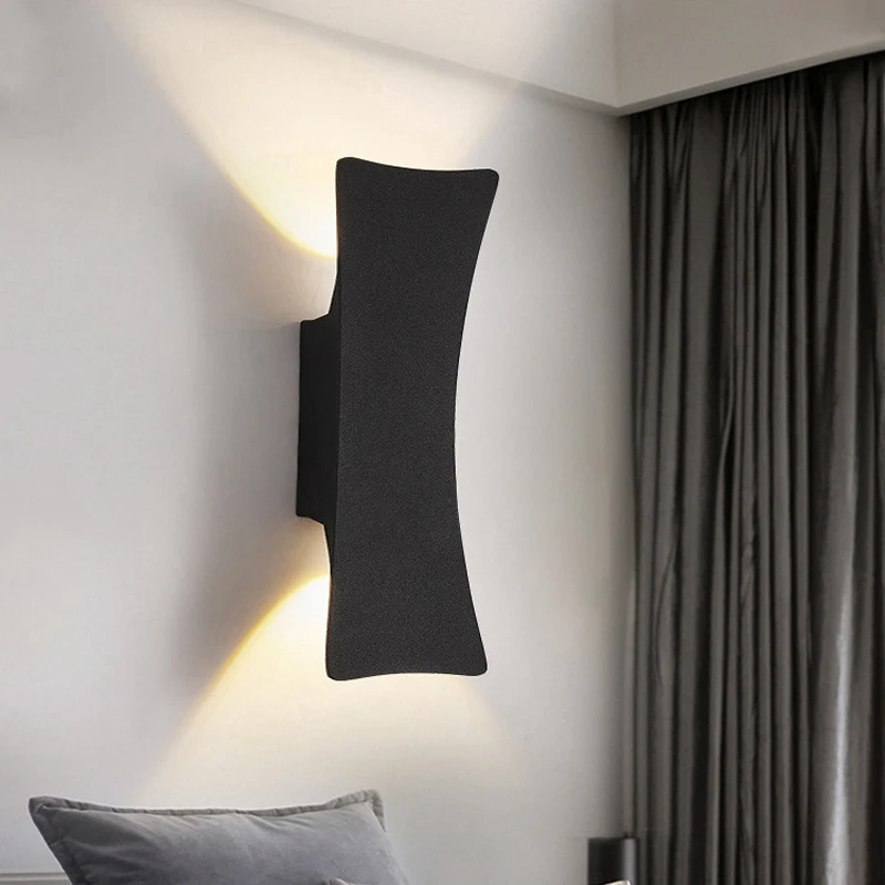 في الهواء الطلق إضاءة مقاومة للماء أضواء الجدار 5 واط/10 واط LED الألومنيوم الجدار مصباح أضواء الحديقة أضواء الجدار الحديثة ضوء الشرفة #5