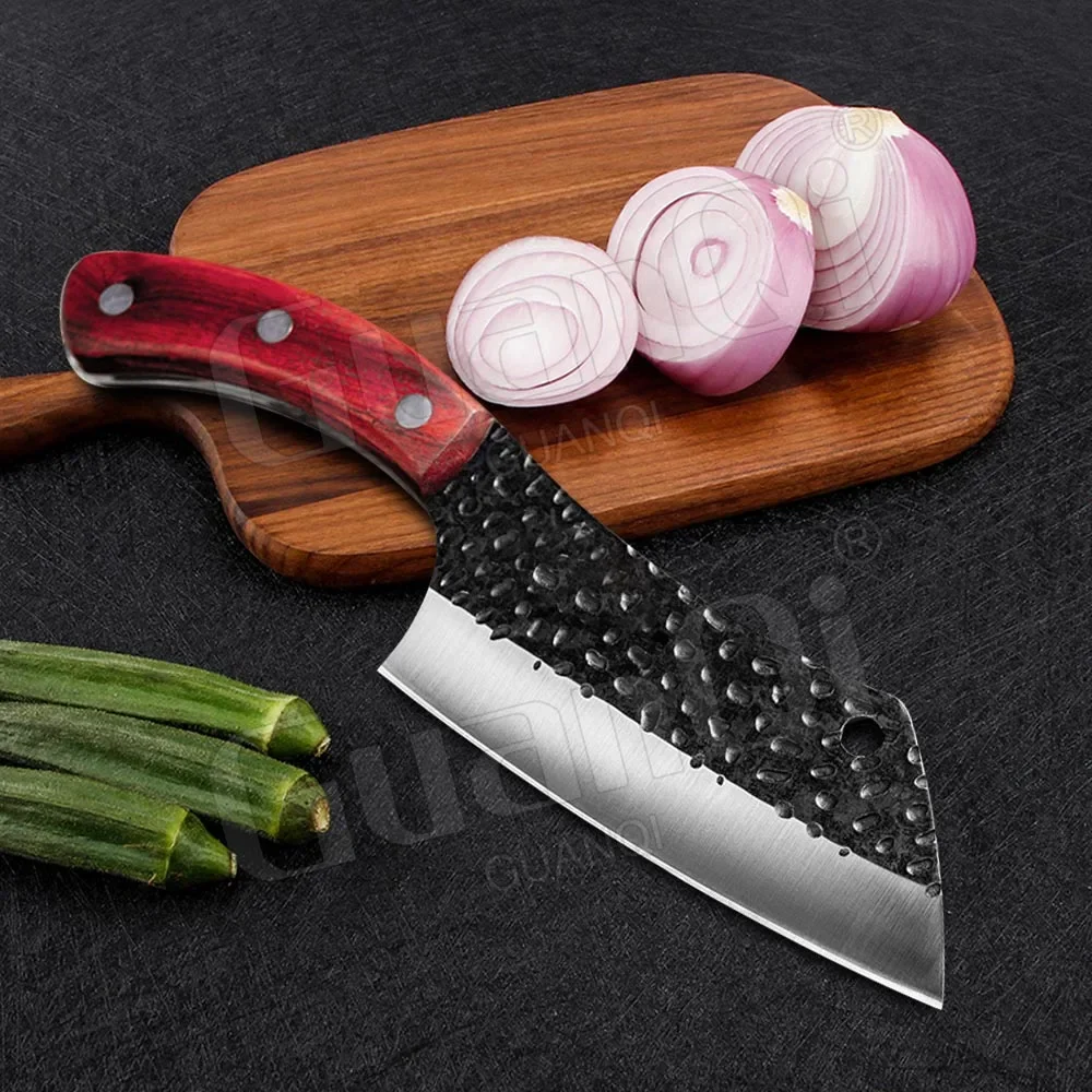 Kitchen Knife High Carbon Steel Butcher Knife Handmade Boning Slicing Chopping Knives EDC Rescue Cooking Tools