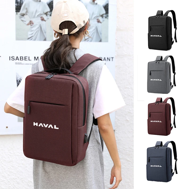 USB قابلة للشحن حقيبة مدرسية مقاوم للماء محمول على ظهره ل Haval H6 F7 Dargo M6 H9 H6S F7X Jolion X DOG XY H2 H3 H5 H7 H8 M4