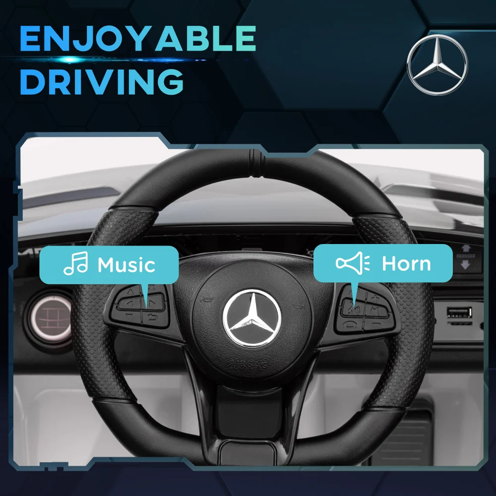 Voiture électrique pour enfants 12V, voiture électrique pour enfants alimentée par batterie avec télécommande, roues de transport, démarrage progressif, lumières, musique