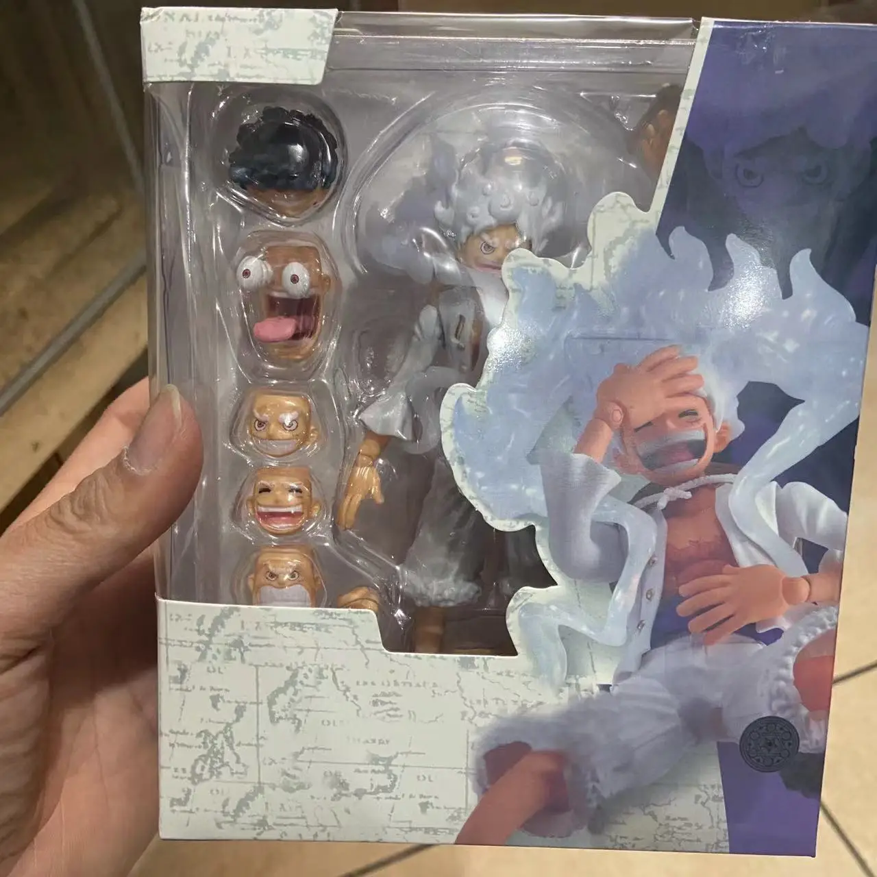 Figura de Acción de Anime de One Piece Gear 5, Monkey D. Luffy, Dios Sol Nika, Súper Articulada, con Rostros Intercambiables y Múltiples Accesorios