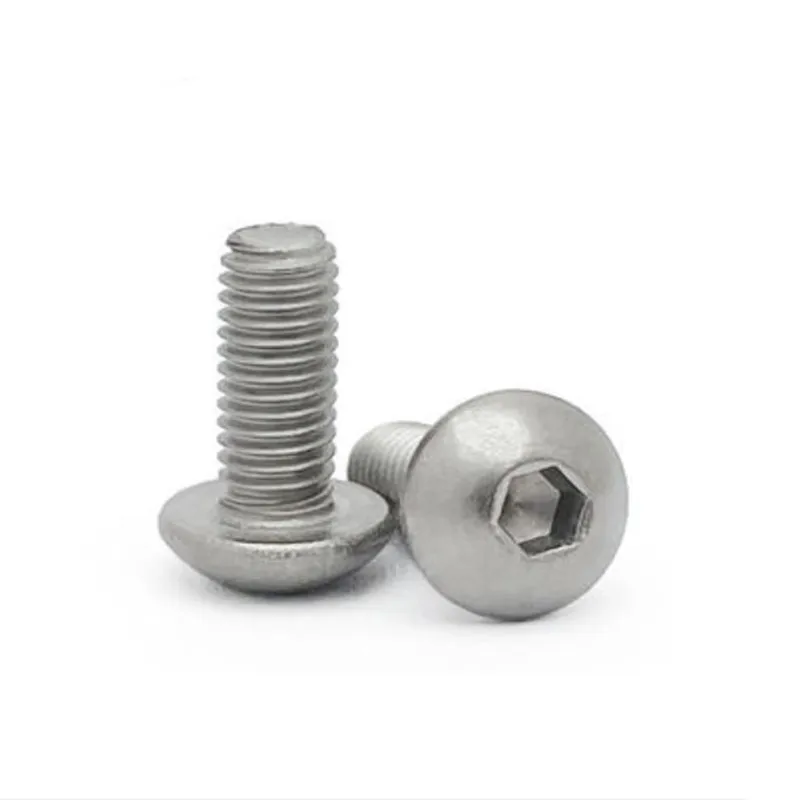 Leijiu 5-10Pcs/lot ISO7380 TA2 GR2 M2 M2.5 M3 M4 M5 M6 M8 Pure Titanium Hex Socket Button Head Screw Bolts